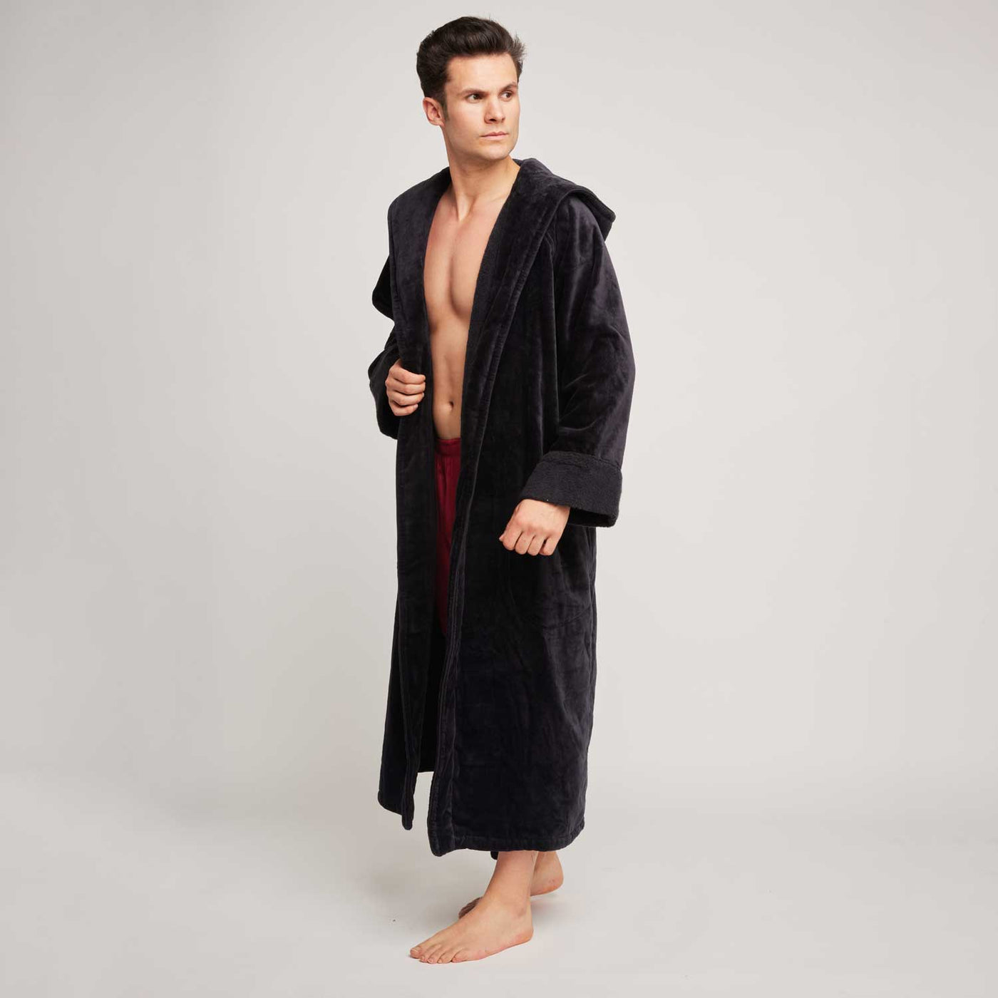 Organic Cotton Hooded Robe - Mens