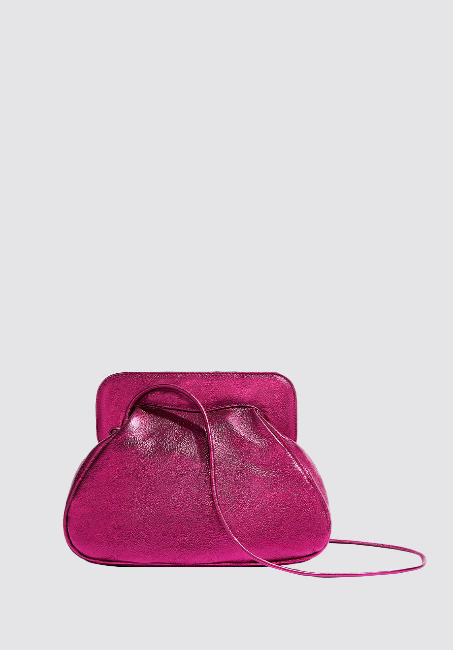 Constanza Clutch | Metallic Fucsia