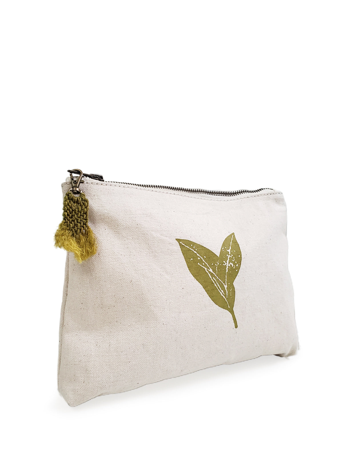 Hand Screen Printed Cotton Canvas Pouch | Nature