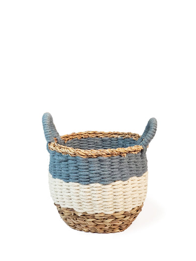 Ula Stripe Basket | Blue