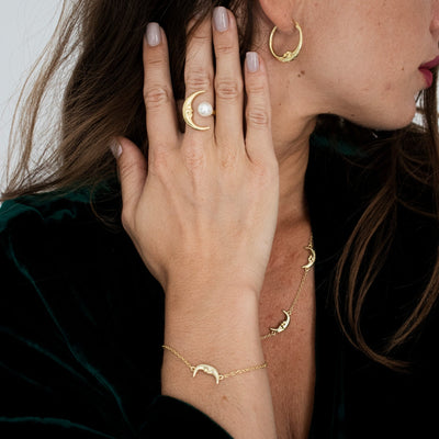 Moon Ring In Gold