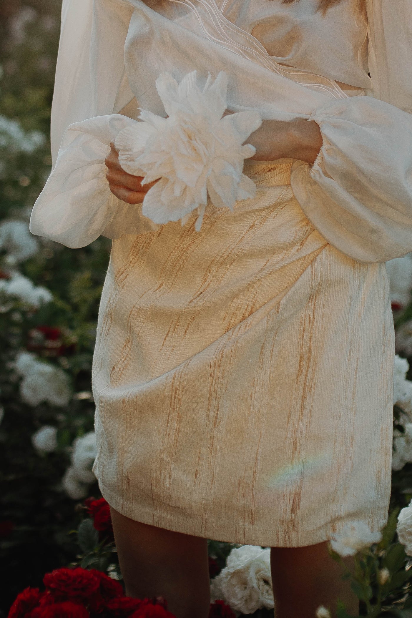 Tweed Organic Peace Silk Wrap Skirt