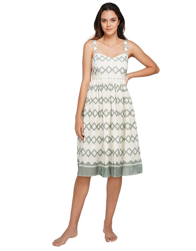 Green Ikat Sundress