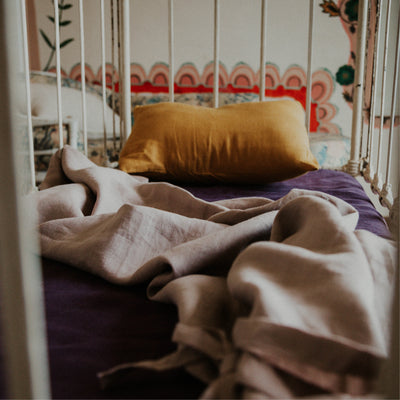 100% Linen Crib Set (Duvet and Pillowslip) | Nude