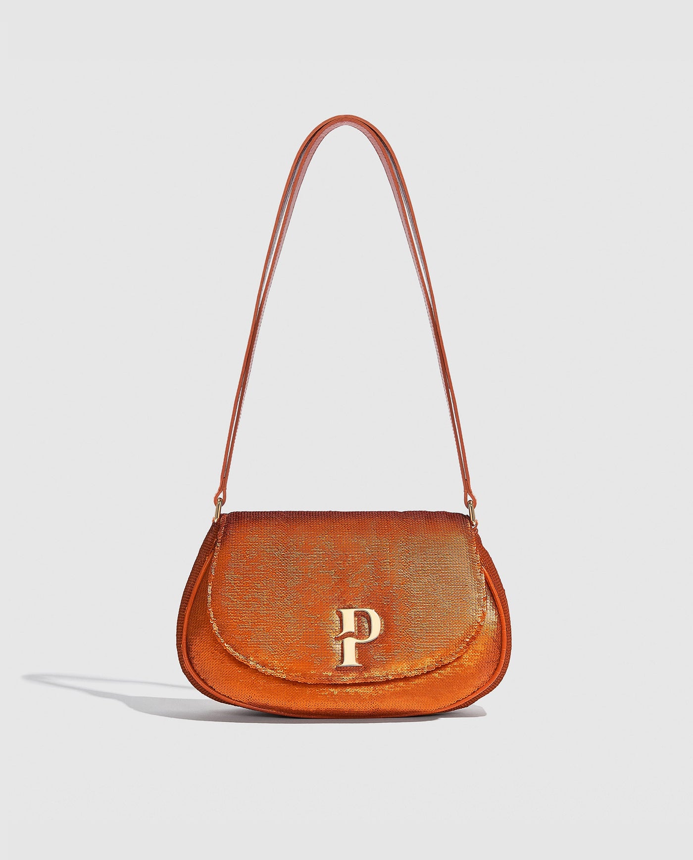 Paula Hobo Bag | Orange Sequins