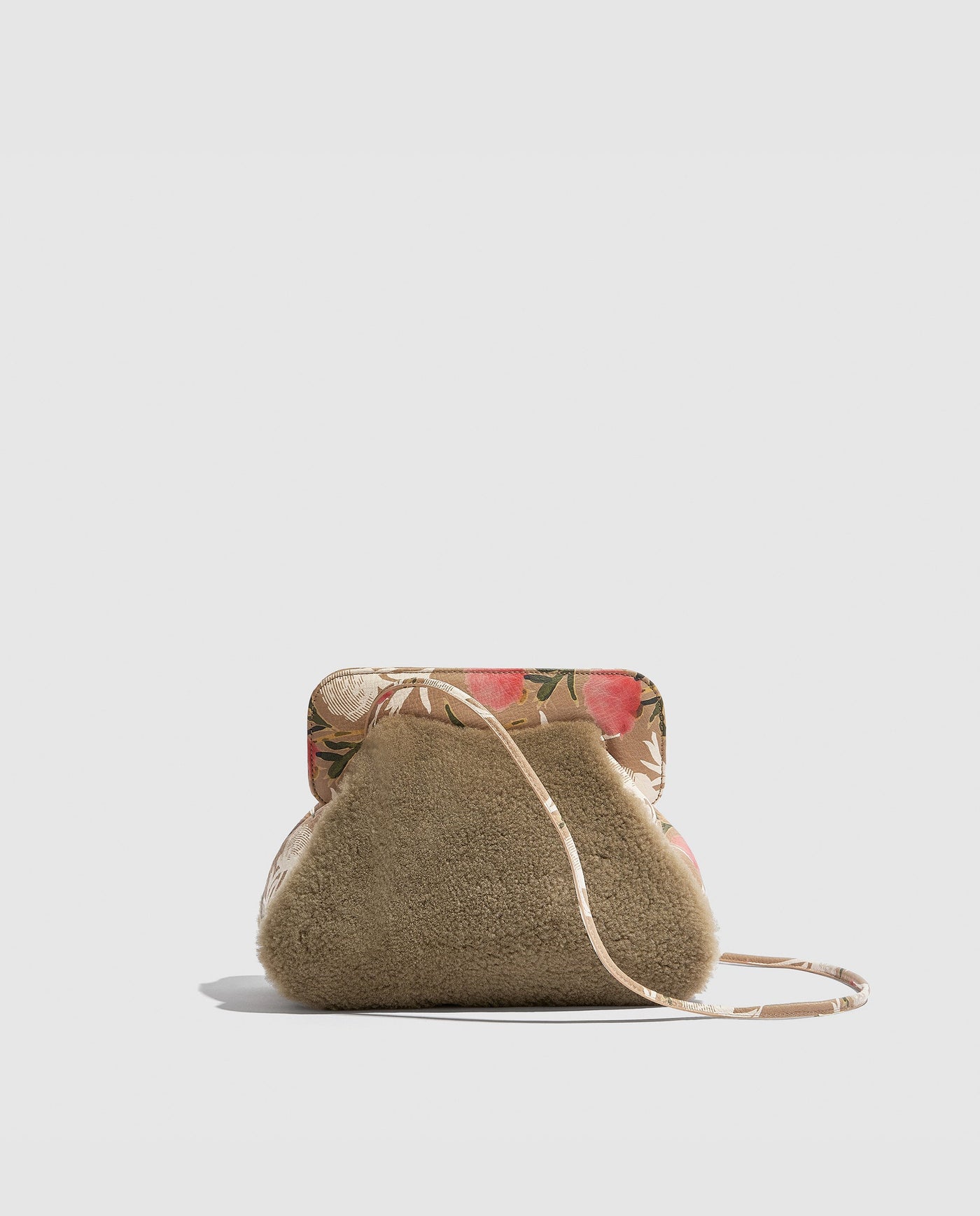 Constanza Clutch | Sheepskin & Floral Print