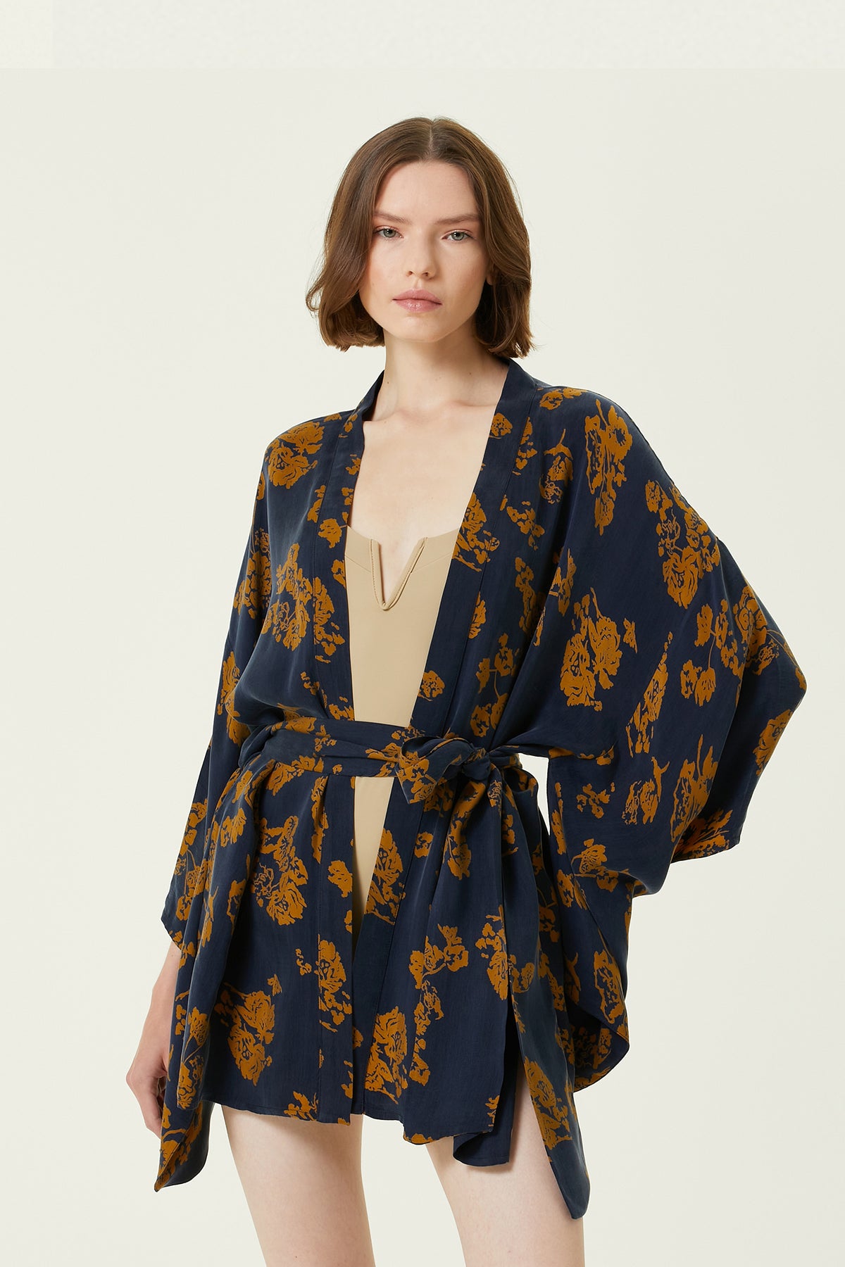 Aqua Cupro Kimono