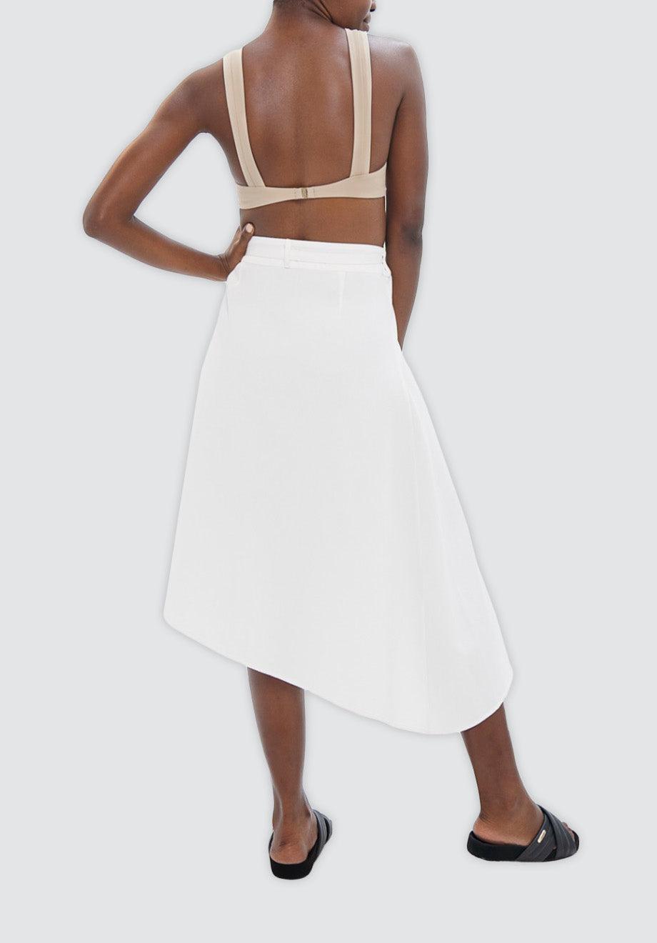 Mallorca PMI - Asymmetric Skirt | White Dove