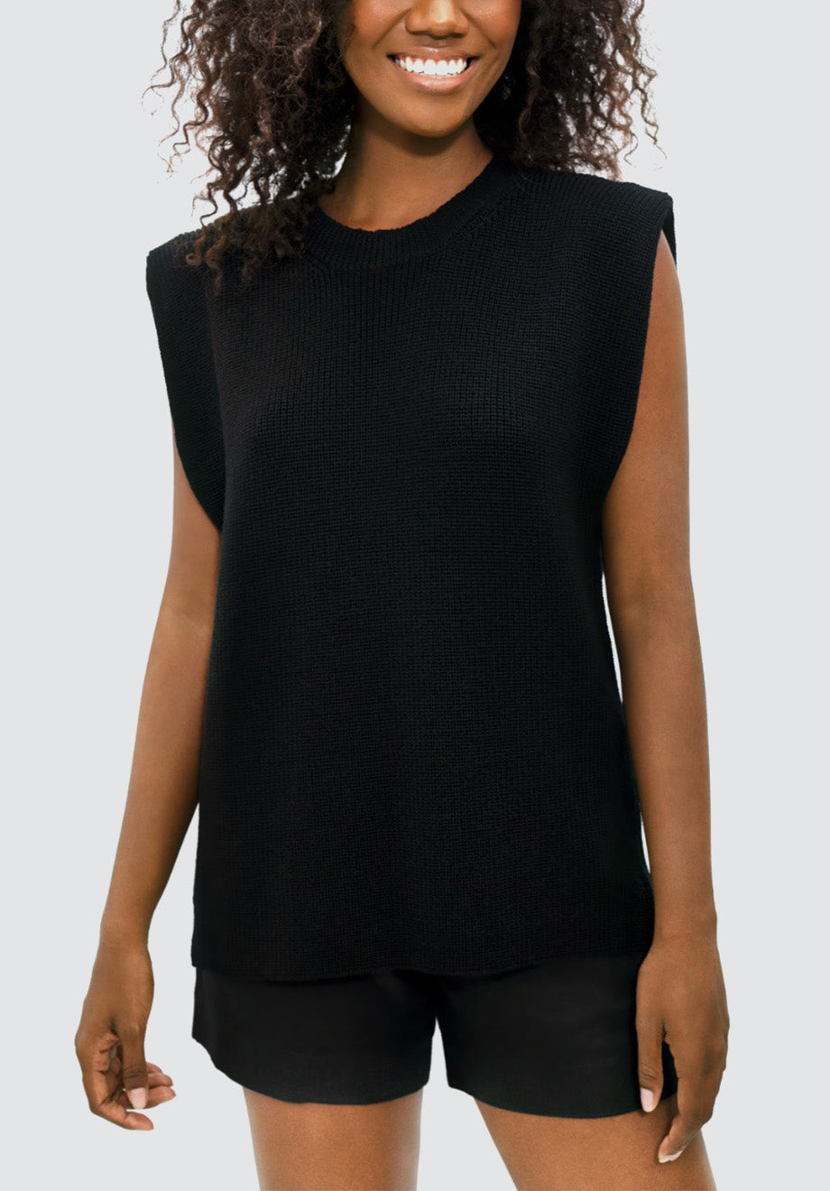 Napoli NAP - High-Neck Knitted Top | Licorice