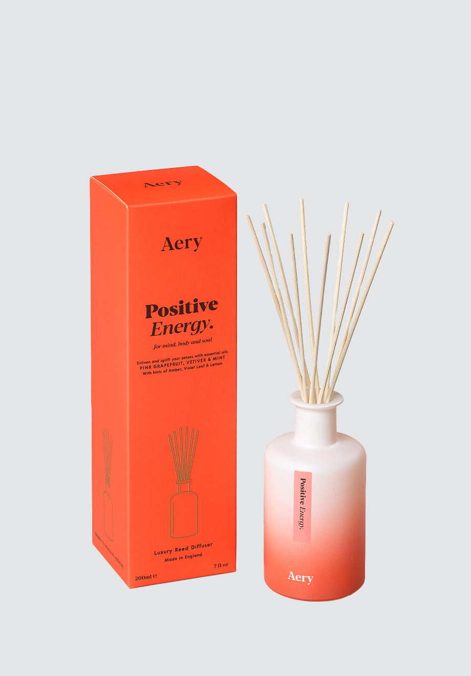 Positive Energy Reed Diffuser | Pink Grapefruit Vetiver & Mint