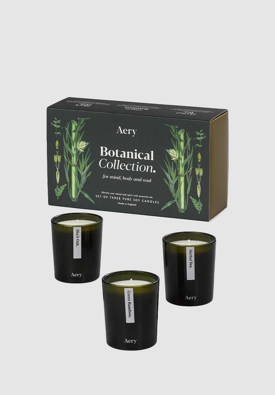 Botanical Green Gift Set of Three | Votive Candles