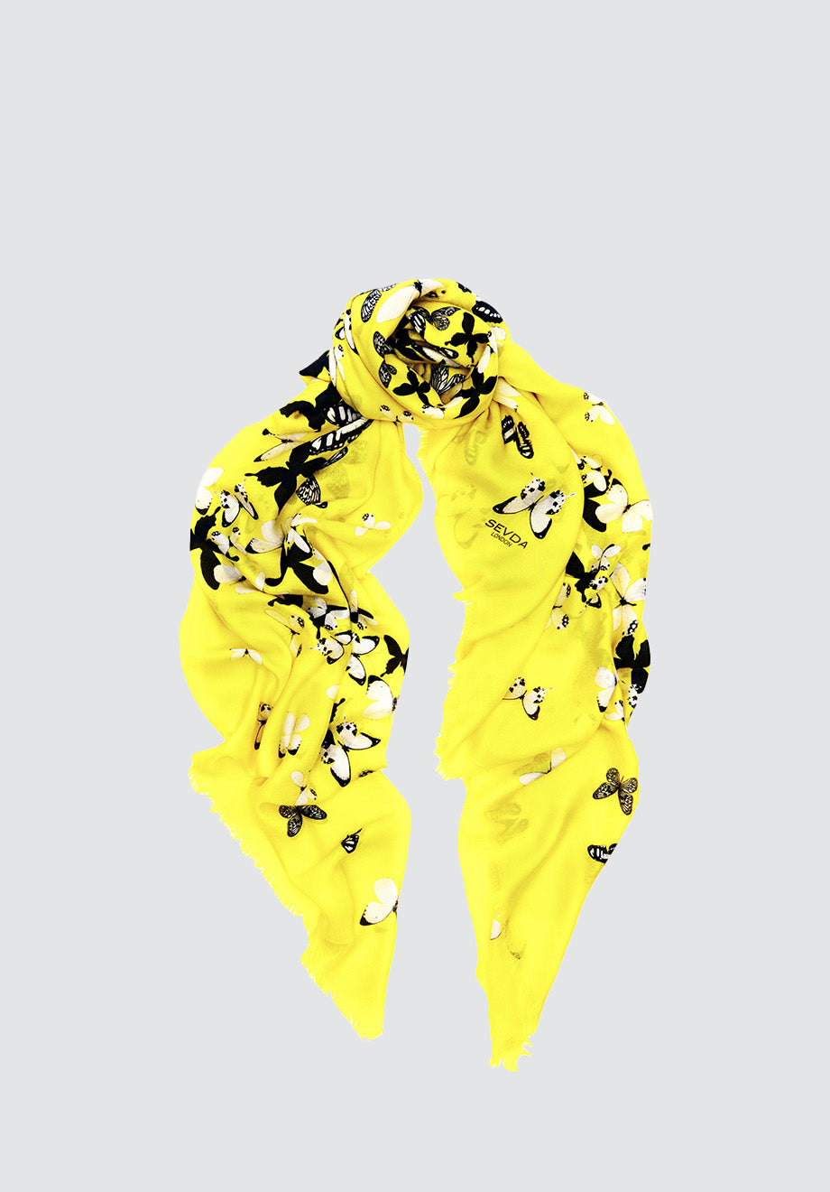 Butterflies Scarf | Yellow