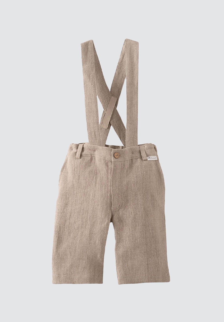Suspender Shorts Lukas | Natural Grey