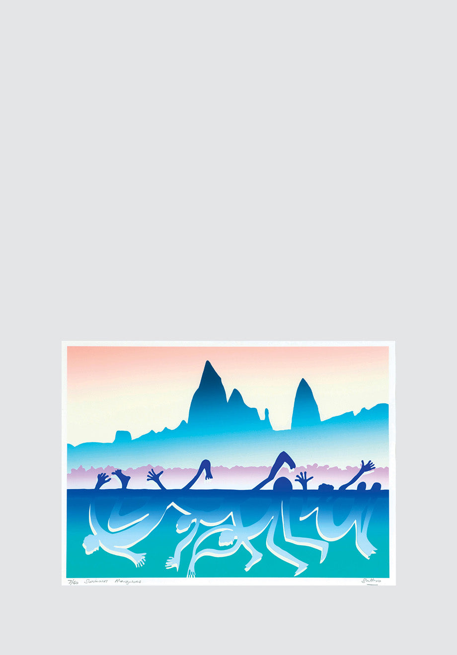 Swimmers Marquessas Unframed Print