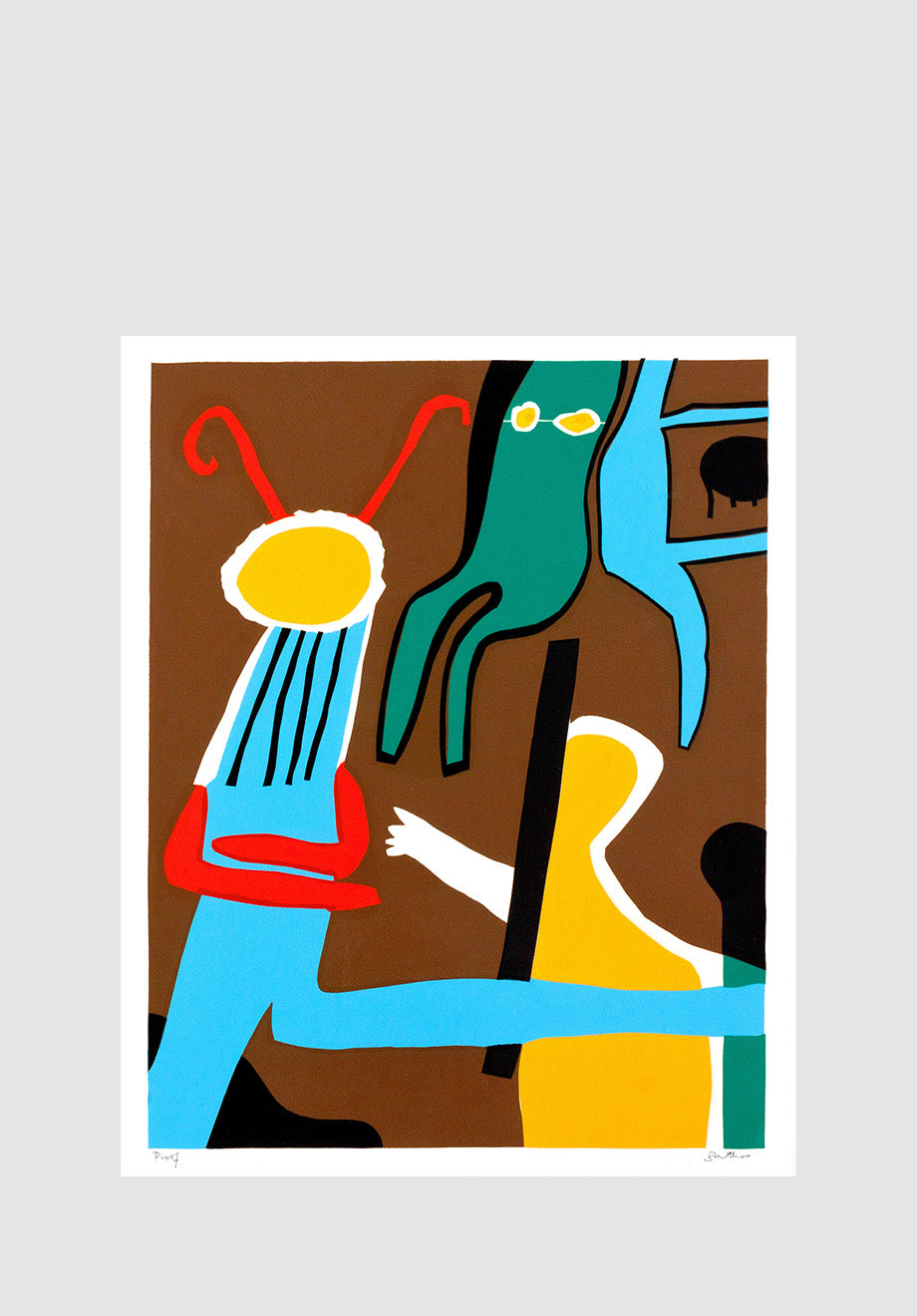 Abstract Figures Unframed Print