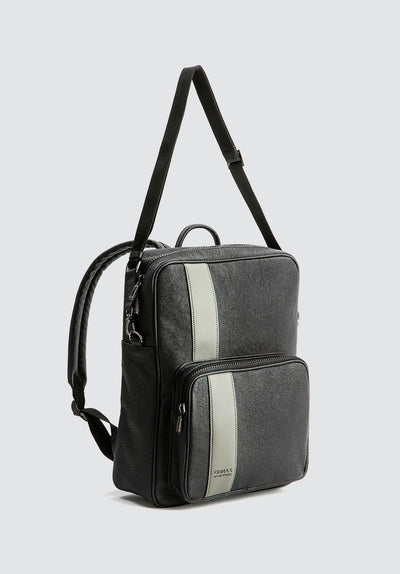 Jared | Grey Vegan Leather Men's Backpack