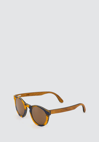 Owl Sunglasses | African Fabric 3 | Brown Polarised