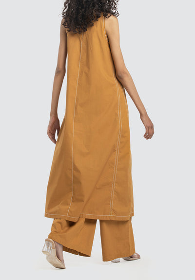 V-Neck Dress Co-Ord | Mustard