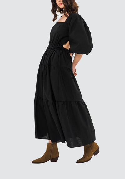 Louise Midi Dress | Black