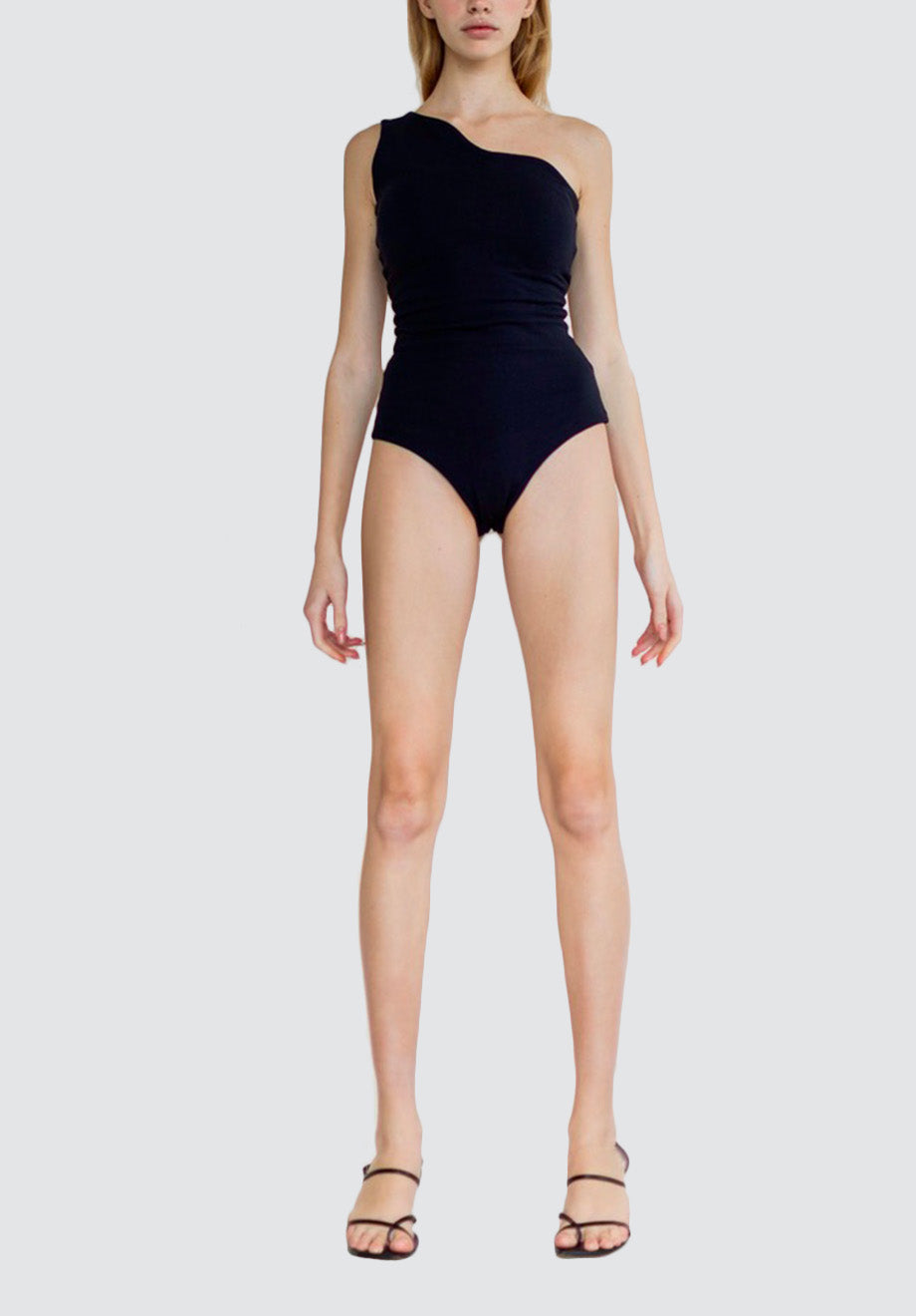 One Shoulder Bodysuit with a Wave