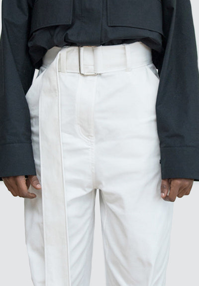 Straight Cut Belted Trouser