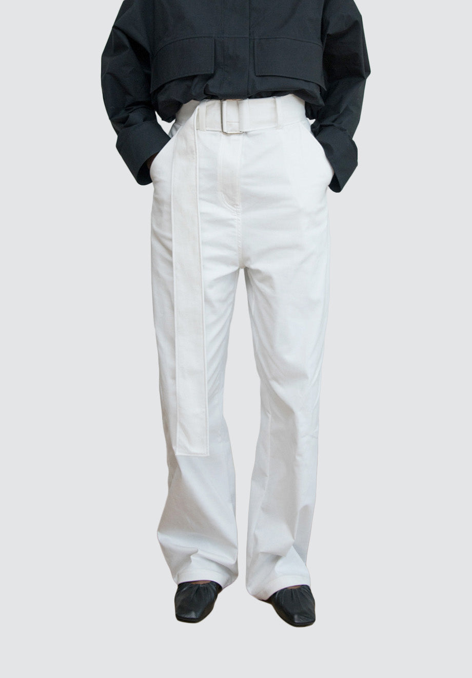 Straight Cut Belted Trouser