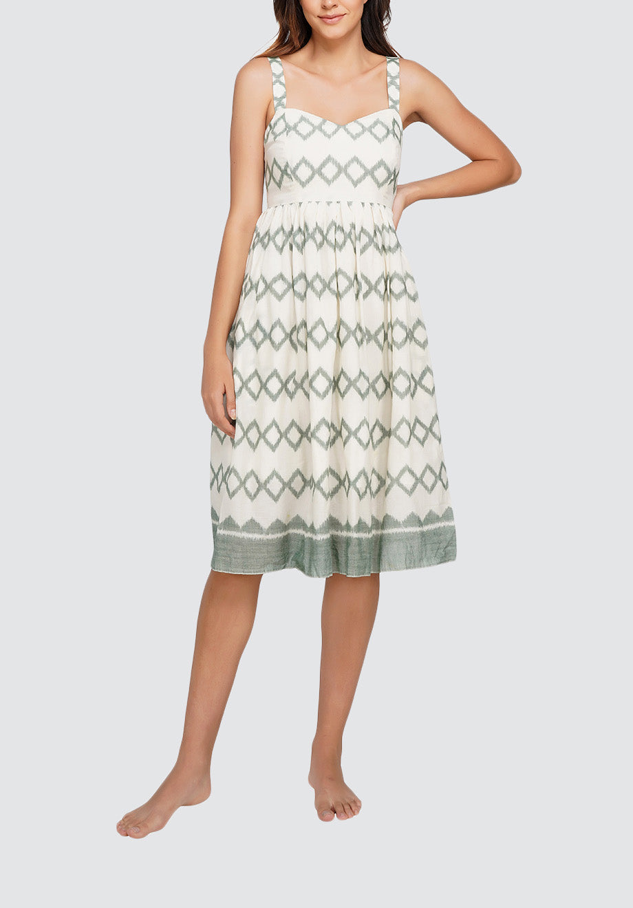 Green Ikat Sundress