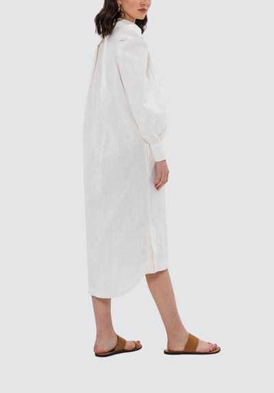 Denis Shirt Dress | Milky White