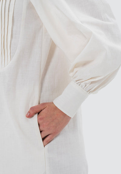 Denis Shirt Dress | Milky White