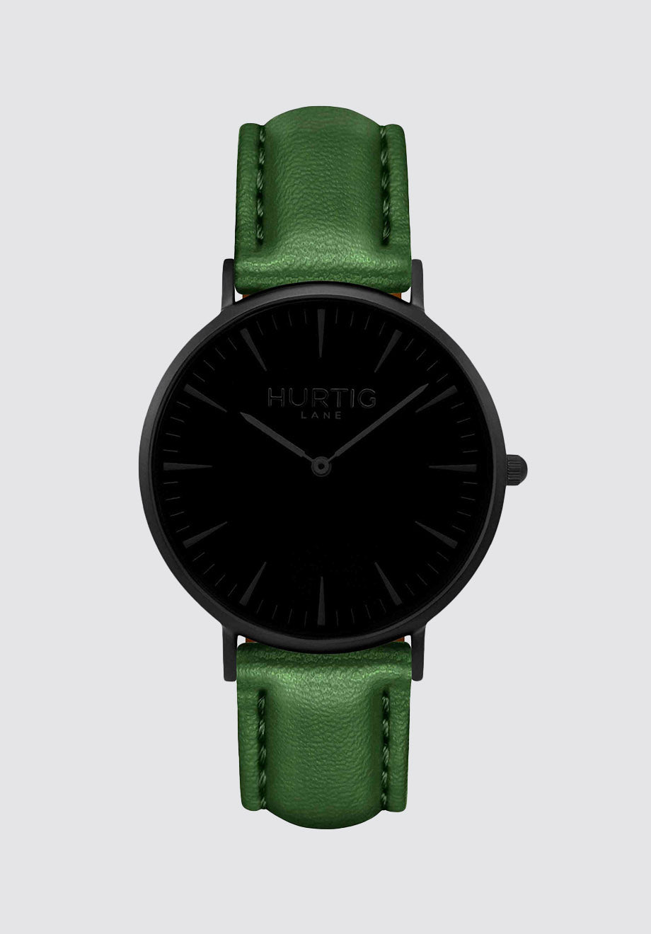 Mykonos Vegan Leather Watch All | Black & Green