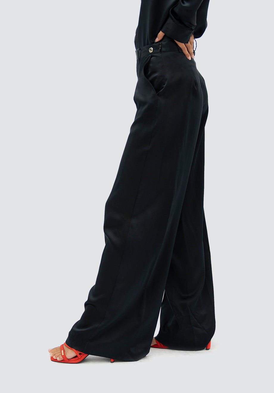 Branson BKG - Wide Leg Pants | Black