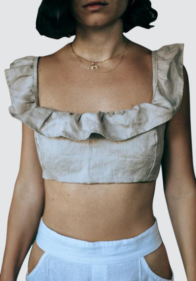 Bayu Crop Top | Stone