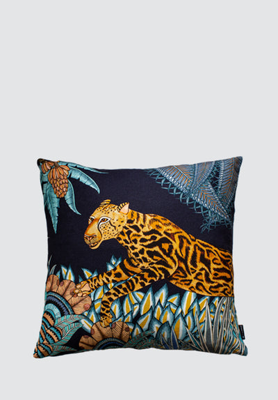 Cheetah Kings Forest | Tanzanite Cotton Cushion Cover