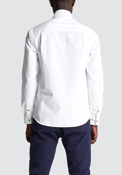 1 Pocket Cotton Shirt | White