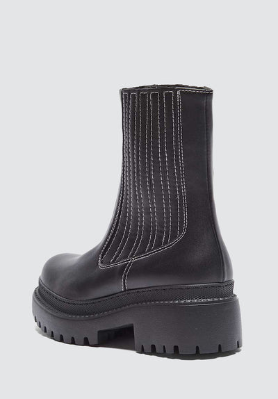 Irlanda Nappa Leather Black Vegan Boots