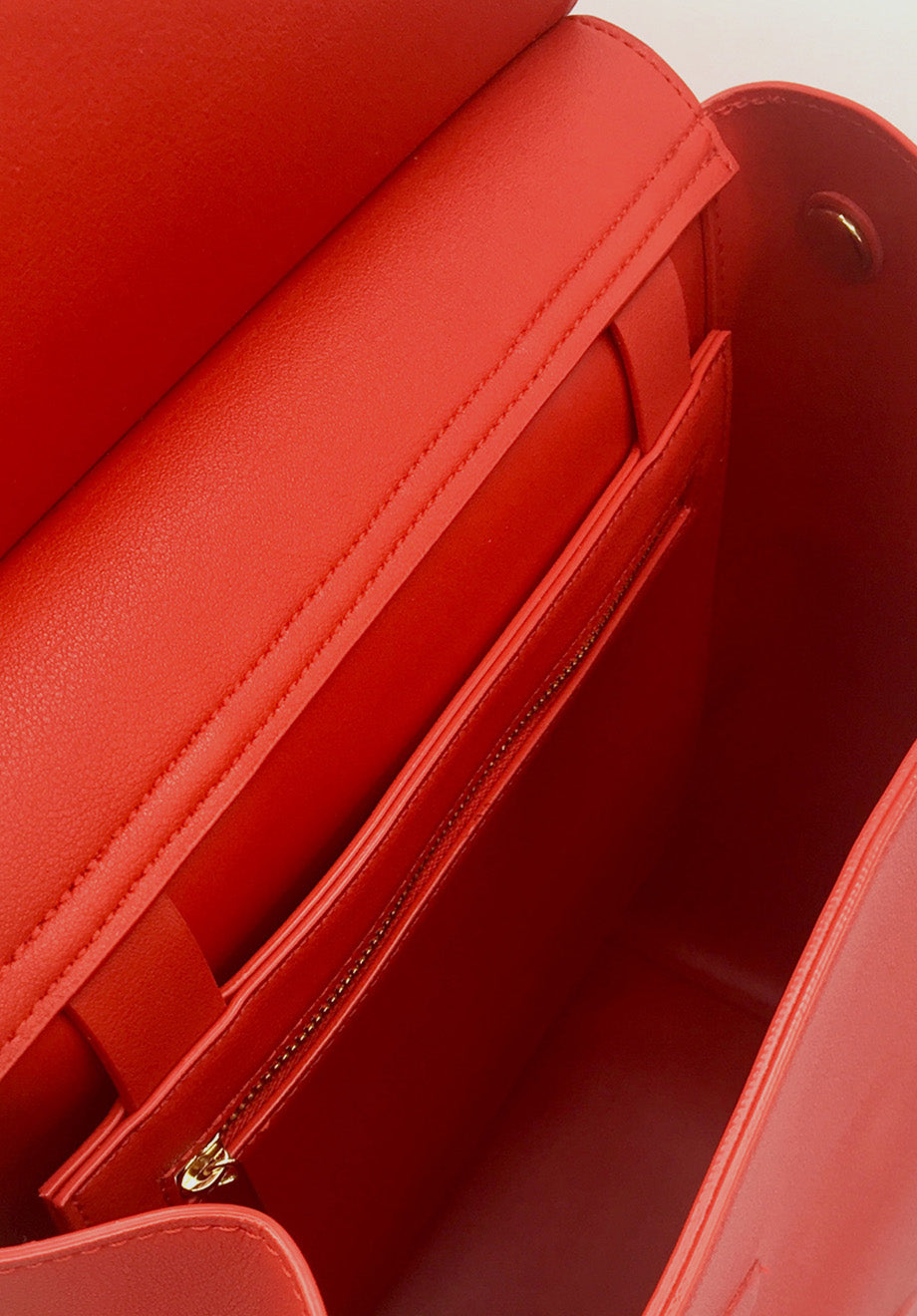 Livia | Red Vegan Leather Backpack