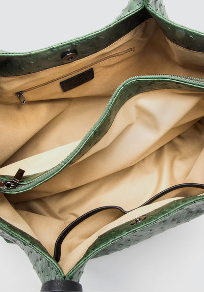 Naomi | Dark Green Vegan Leather Tote Bag