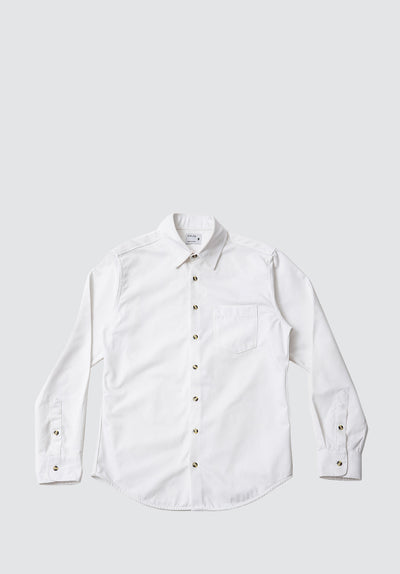 1 Pocket Cotton Shirt | White