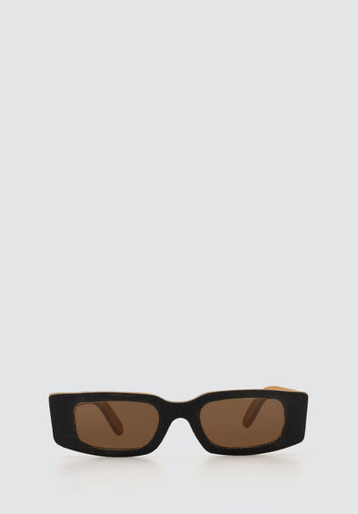 Wave Sunglasses | Black Cork | UV400 Brown