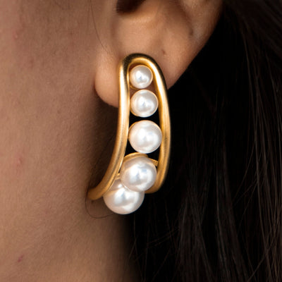 Pearl Earrings In Gold